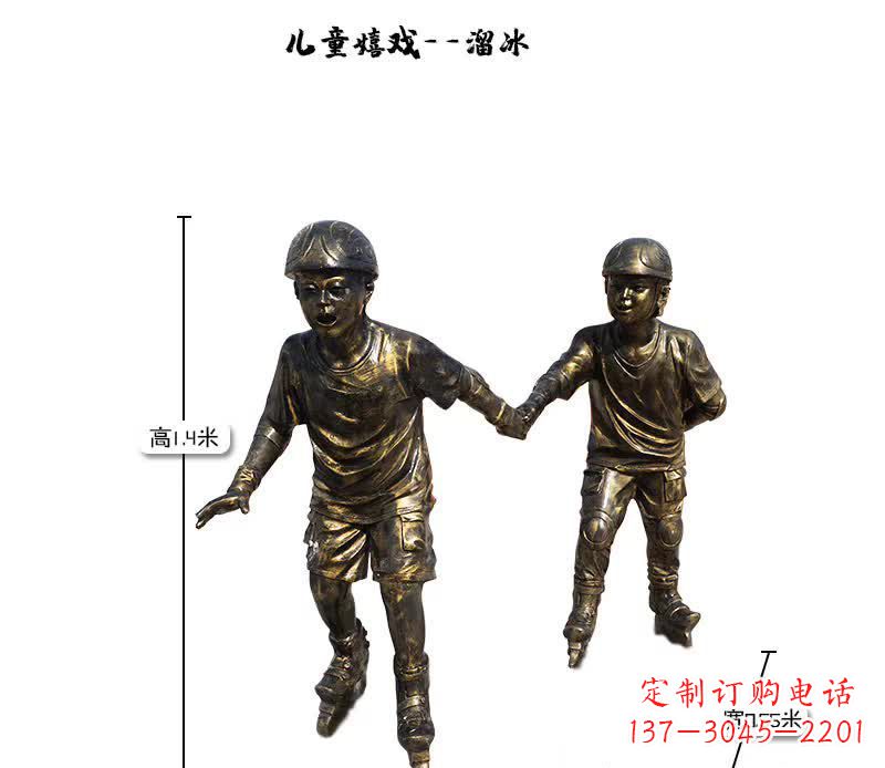 江西中领雕塑推出的趣味滑冰儿童雕塑一直是客户…