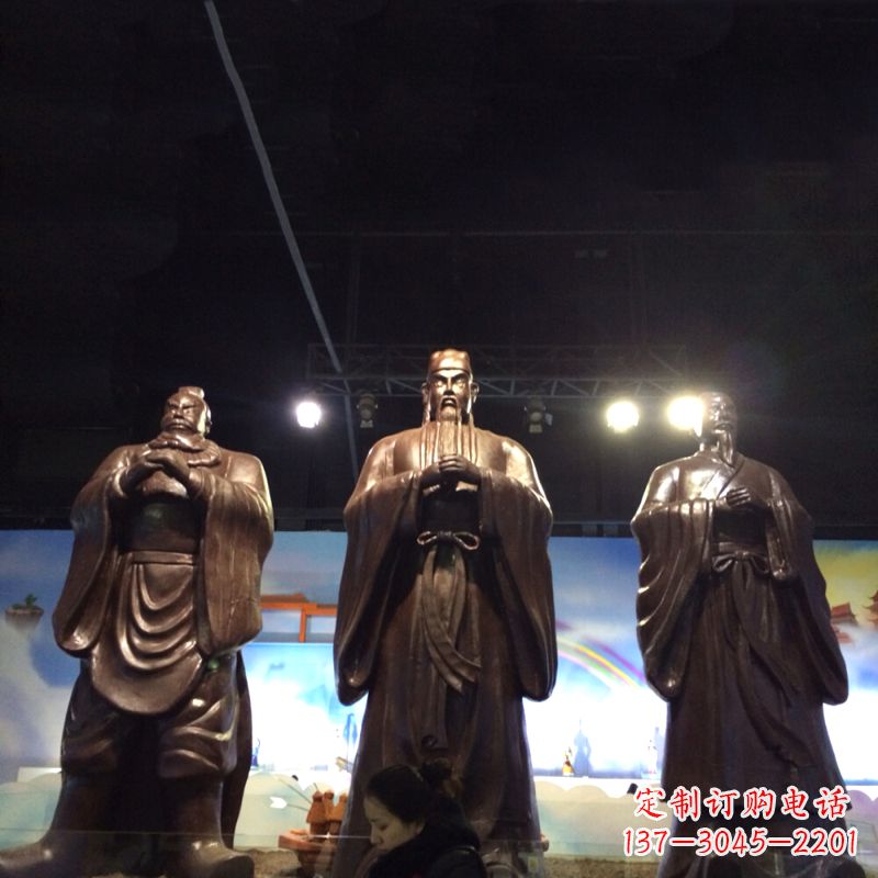 江西经典绝版,古代风靡,桃园三结义关羽雕塑