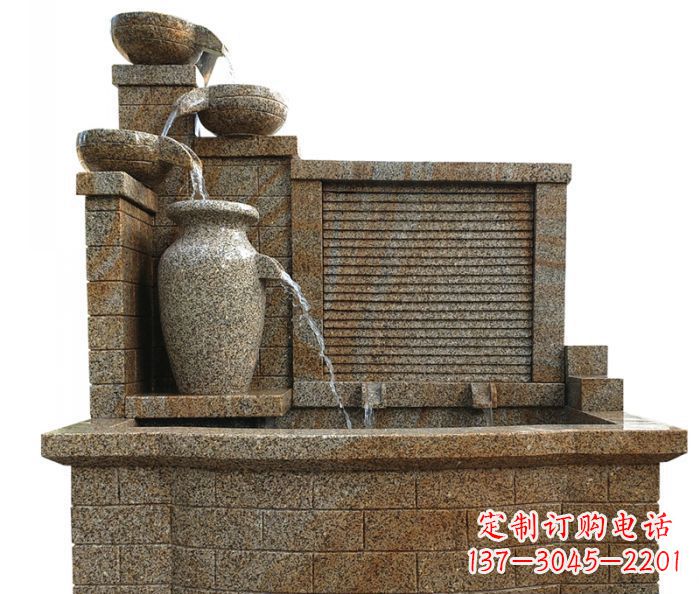 江西中领雕塑专业定制水槽庭院石雕摆件，它们是…