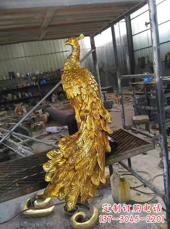 江西精工制作的鎏金凤凰雕塑