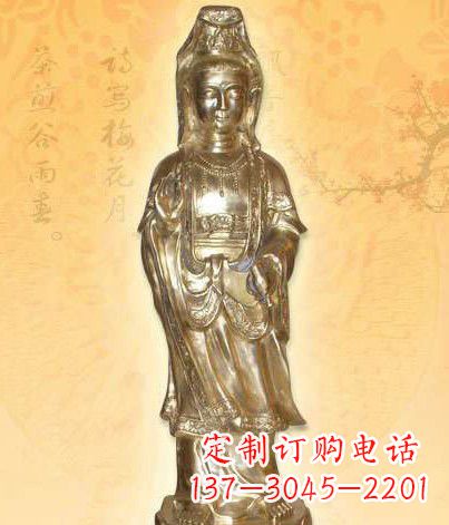 江西鎏金观世音菩萨雕塑,让你神马都不愁