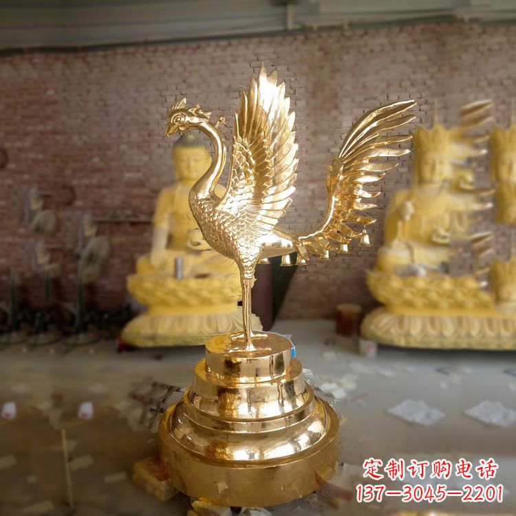 江西丰富神秘的朱雀铜雕摆件