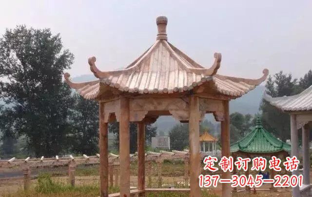 江西营造古朴悠然的凉亭石雕