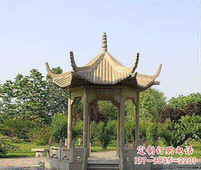 江西六角凉亭雕塑:精致而经典