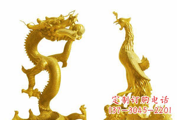 江西龙凤呈祥神兽铜雕