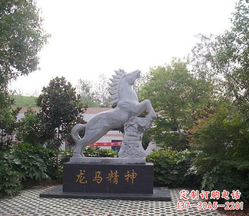 江西精致细腻的龙马石雕