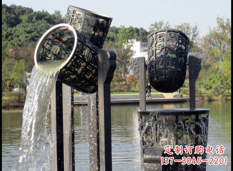 江西高贵典雅的铜雕喷泉