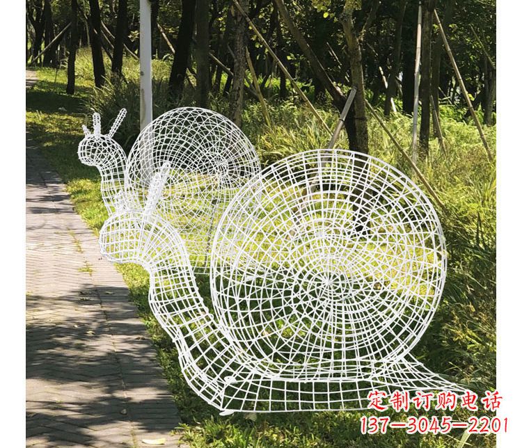 江西精致镂空不锈钢蜗牛雕塑