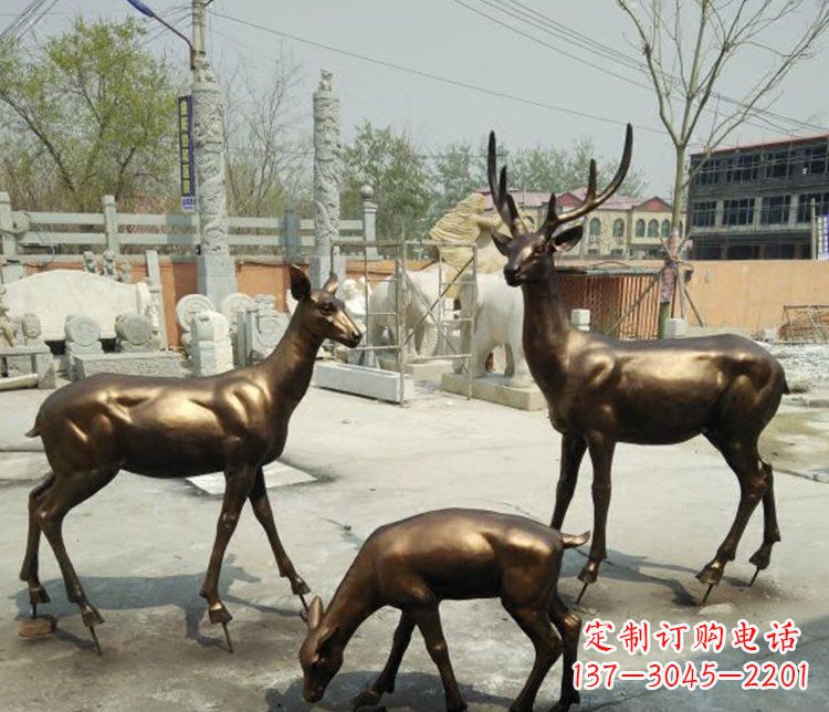 江西感受自然魅力的动物铜雕