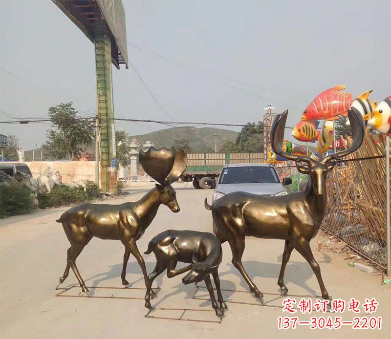 江西优雅古典风格的动物铜雕