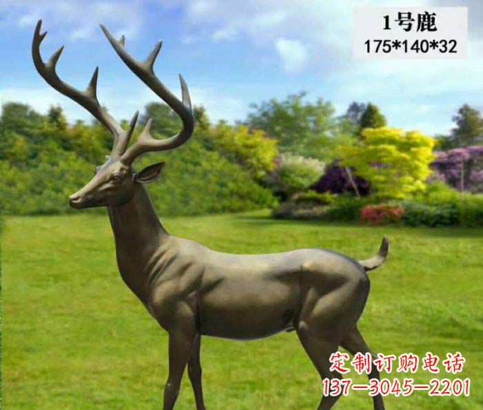 江西鹿铜雕,尽显动物精髓