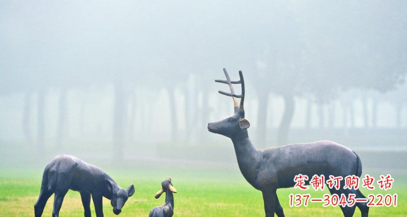 江西鹿一家：精美绝伦的动物铜雕