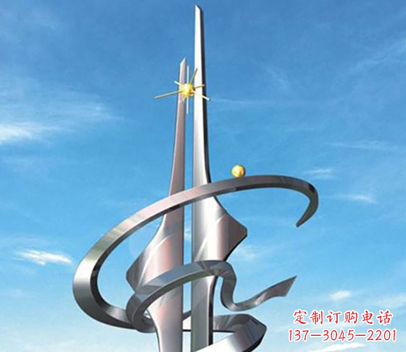 江西螺旋飘带广场雕塑，精美而出众