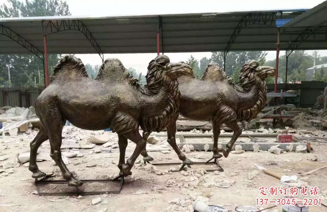 江西欣赏大自然的艺术之作——骆驼铜雕