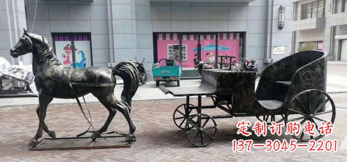 江西高质量马车景观铜雕