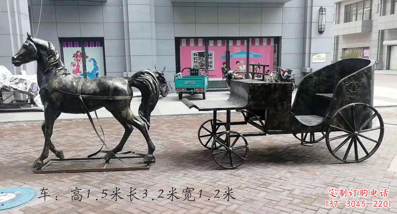 江西古典马车雕塑,精致传承礼仪之魂