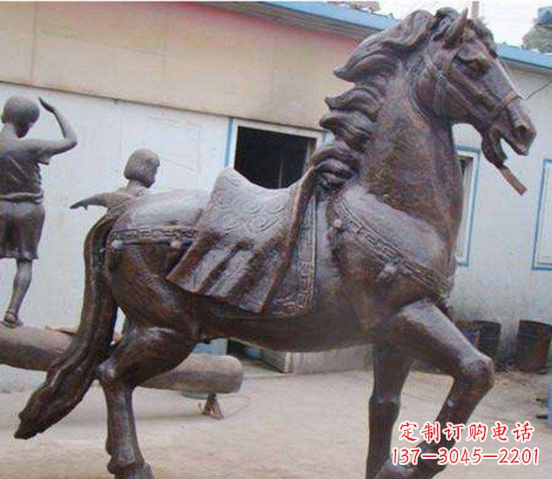 江西精美动物铜雕,增添马公园魅力