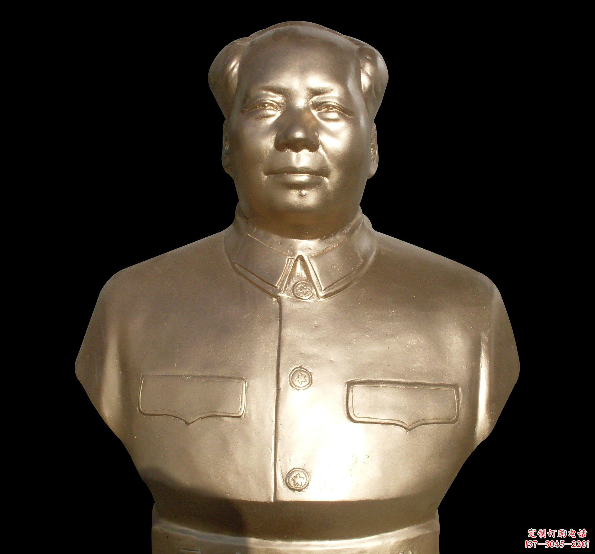 江西劳动精神永存——毛主席半身铜像