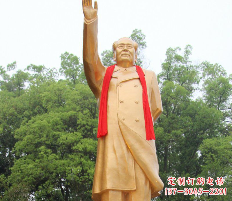 江西伟人毛主席铜雕,展现中国历史精神