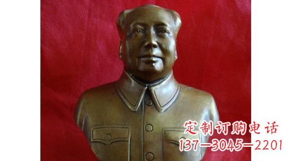 江西毛主席伟人胸像铜雕,精美纳米工艺制作