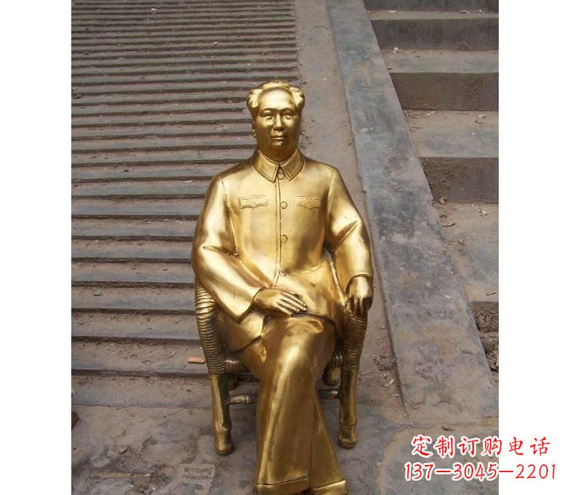 江西毛泽东伟人铜雕纪念像