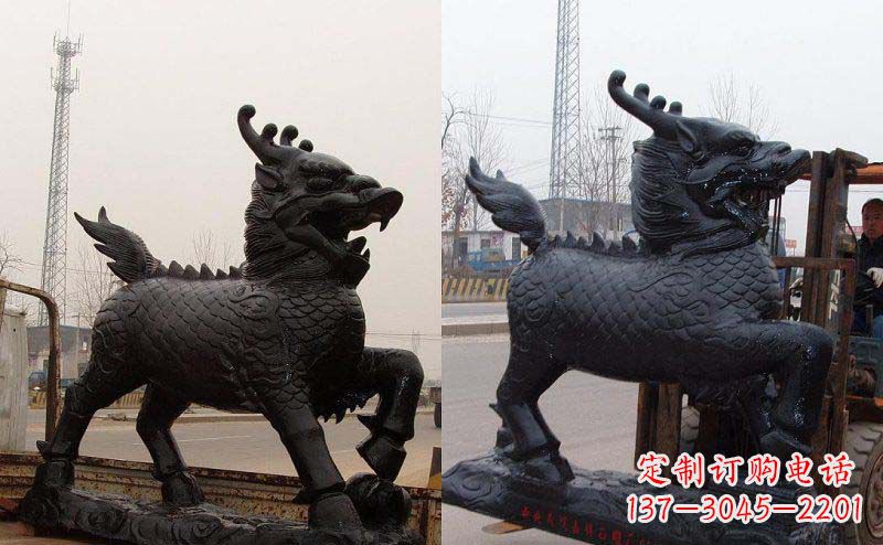 江西门口麒麟神兽铜雕