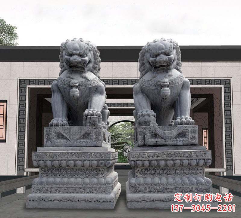 江西青石传统狮子石雕,引领传统艺术气息