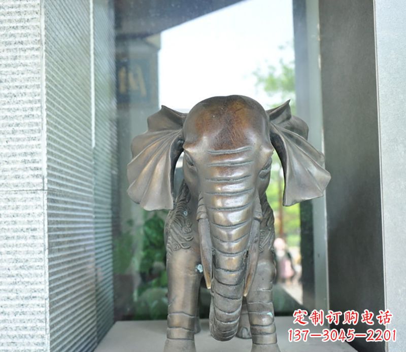 江西门口镇宅大象铜雕