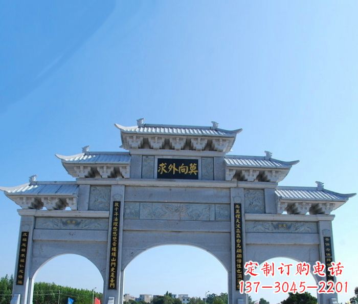 江西手工精美石牌坊雕塑,让您的空间更加美观!