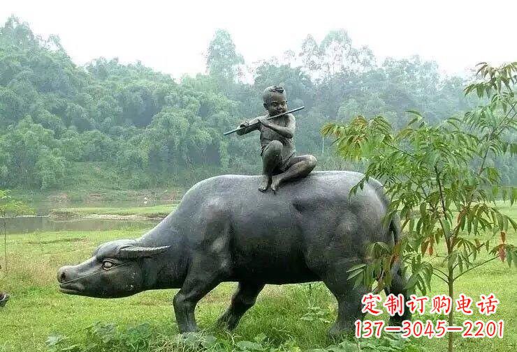 江西艺术精美的牧童铜雕
