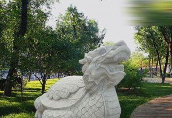江西中领雕塑——汉白玉龙龟石雕