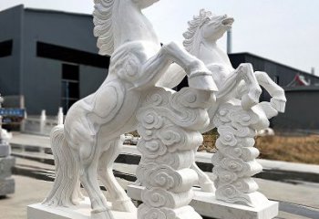 江西精美马踏祥云石雕，栩栩如生