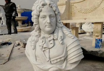 江西汉白玉牛顿头像雕塑，尊享经典