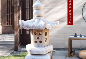江西中领雕塑-经典经典汉白玉灯笼园林雕塑