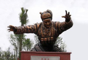 江西缅怀伟人——黄继光铸铜半身像雕塑