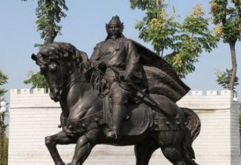 江西将军骑马古代人物铜雕