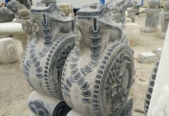 江西古韵深远，金蟾抱鼓石仿古门墩雕塑