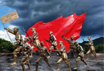 江西纪念伟大革命先烈的红军雕塑