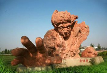 江西中领雕塑-为抗战英雄黄继光献礼的石雕景观雕塑