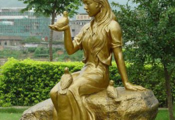 江西答案；展现浪漫的爱情：鸽子雕塑