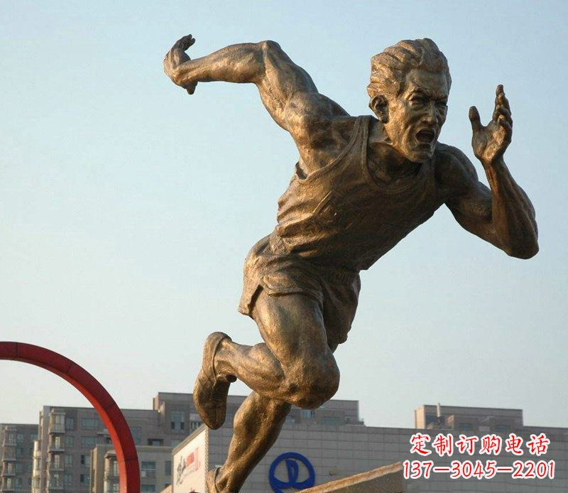 江西把运动热情融入铜雕-男人雕塑