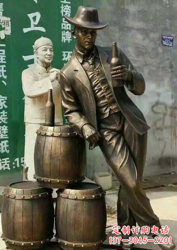 江西精美高雅的牛仔铜雕