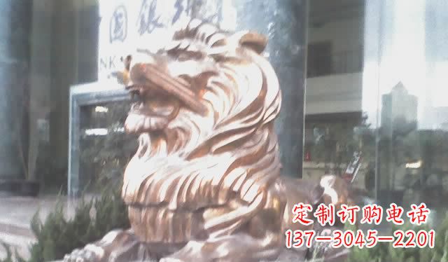 江西中领雕塑:精致狮子铜雕