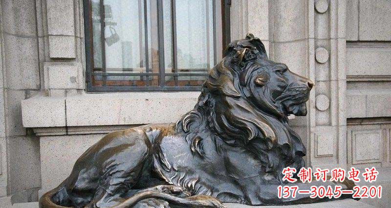 江西趴着的西洋狮子铜雕