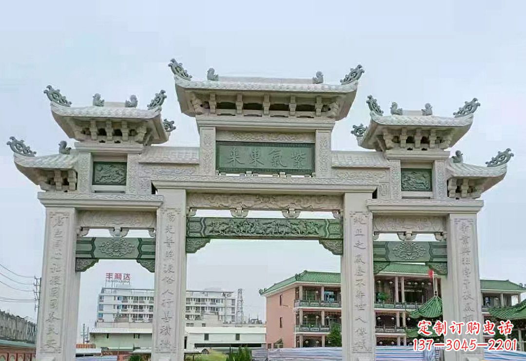 江西精美的牌楼石雕雕塑