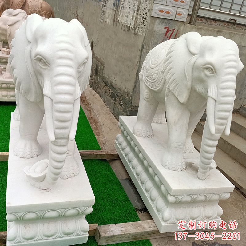 江西中领雕塑推出的天然石头大象雕塑,雕塑形象…