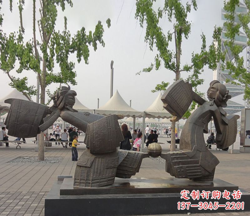 江西艺术雕刻杰作——皮影戏铜雕