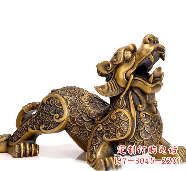 江西特色貔貅铜雕,精致美观,福祉永存