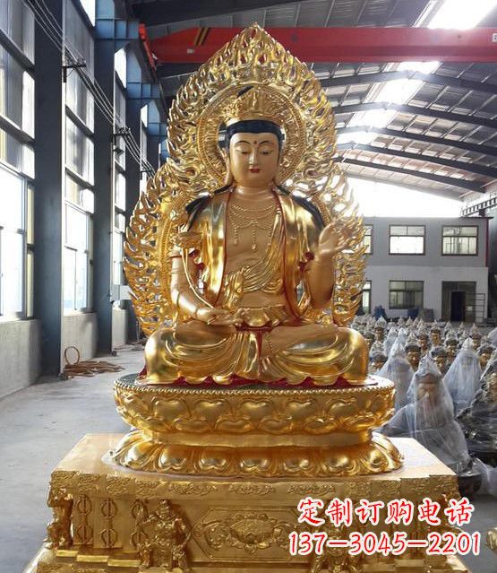 江西漆金彩绘如来佛