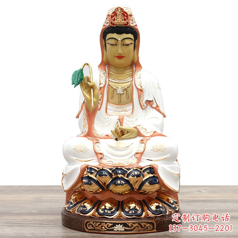江西漆金观音菩萨佛像